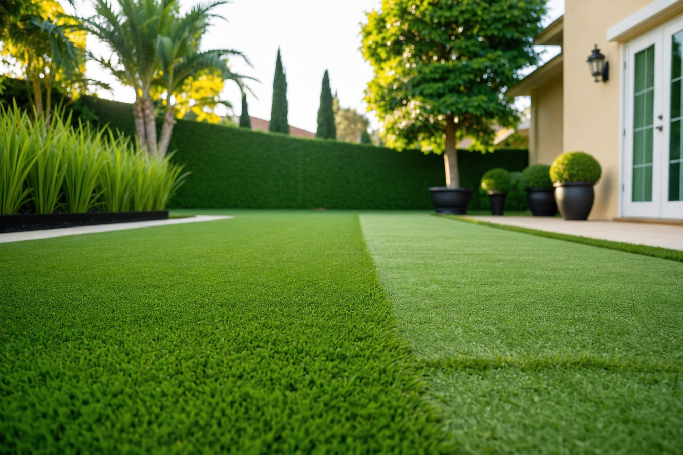 Synthetic lawn turf in San Dimas, CA